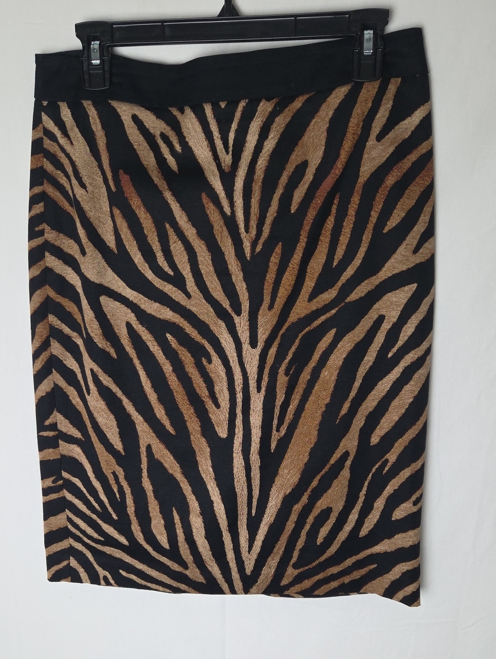 White House Black Market Black & Brown Animal Print Pencil Skirt - Women Size 8